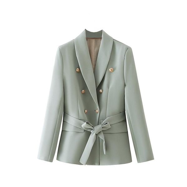 women's suits & blazers europe and the united states 2021 autumn temperament simple wind metal buckle belt suit jacket female, White;black
women's suits & blazers europe and the united states 2021 autumn temperament simple wind metal buckle belt suit jacket female, White;black