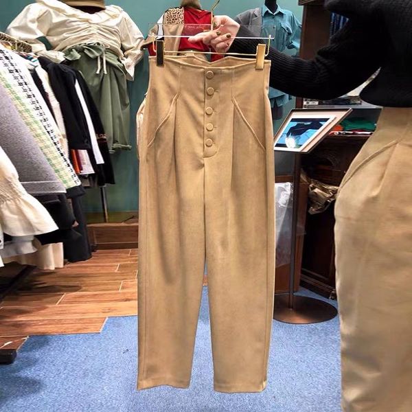 women's pants & capris kymakutu 2021 spring autumn single-breasted high waist women casual office lady trousers wide leg female clothes, Black;white
women's pants & capris kymakutu 2021 spring autumn single-breasted high waist women casual office lady trousers wide leg female clothes, Black;white