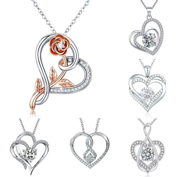 pendant necklaces caoshi romantic female heart necklace dazzling crystal cz delicate design aesthetic women bridal gift wedding jewelry, Silver
pendant necklaces caoshi romantic female heart necklace dazzling crystal cz delicate design aesthetic women bridal gift wedding jewelry, Silver