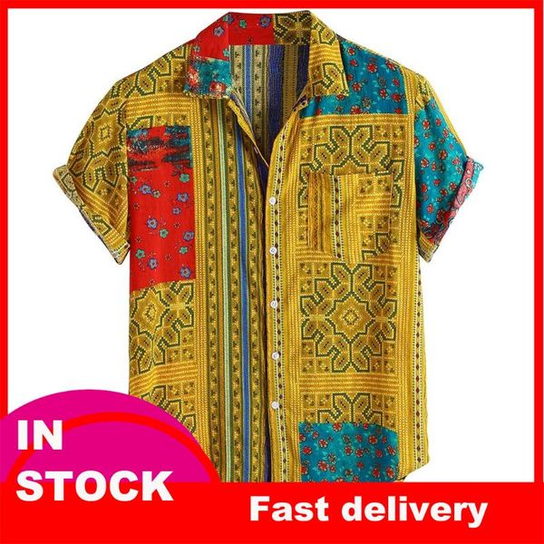 men's casual shirts 4# mens shirt vintage ethnic printed turn down collar short sleeve loose slim fit male blouse camisas hombre, White;black
men's casual shirts 4# mens shirt vintage ethnic printed turn down collar short sleeve loose slim fit male blouse camisas hombre, White;black