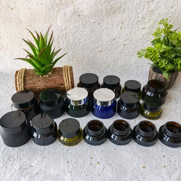 storage bottles & jars 5pcs skin care face cream glass refillable pakaging with plastic lid cap eye shadow pot
storage bottles & jars 5pcs skin care face cream glass refillable pakaging with plastic lid cap eye shadow pot