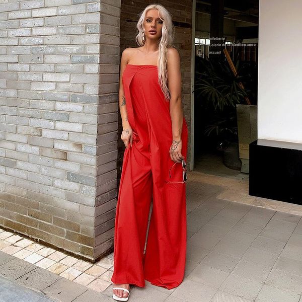gym clothing elegant women summer strapless casual red jumpsuit female rompers lady playsuit streetwear loose pants, White;black
gym clothing elegant women summer strapless casual red jumpsuit female rompers lady playsuit streetwear loose pants, White;black