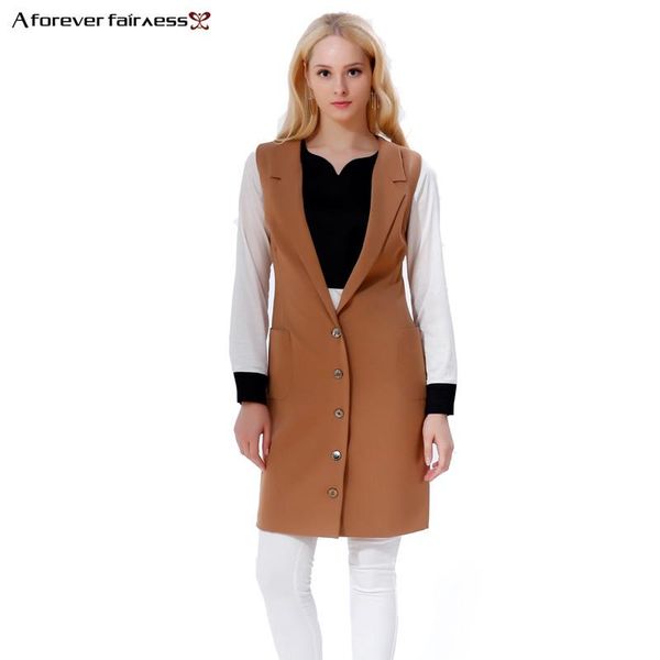 women's vests a forever women sleeveless vest jacket long coat chaleco sin mangas mujer outwear causal blzaer waistcoat suit aff926, Black;white
women's vests a forever women sleeveless vest jacket long coat chaleco sin mangas mujer outwear causal blzaer waistcoat suit aff926, Black;white
