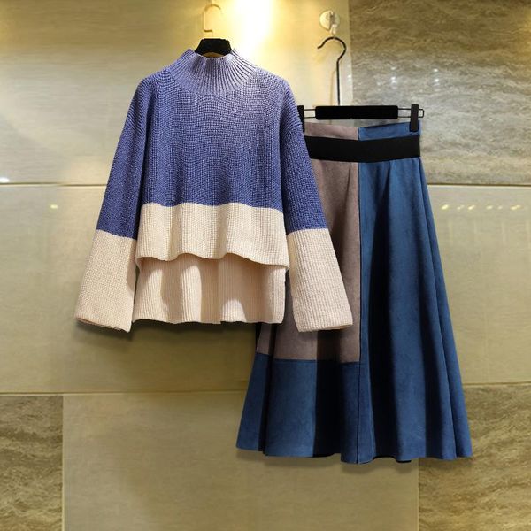 women's two piece pants plus size 4xl sweater skirt set vogue ensemble femme deux pieces conjunto feminino year-old female costume, White
women's two piece pants plus size 4xl sweater skirt set vogue ensemble femme deux pieces conjunto feminino year-old female costume, White