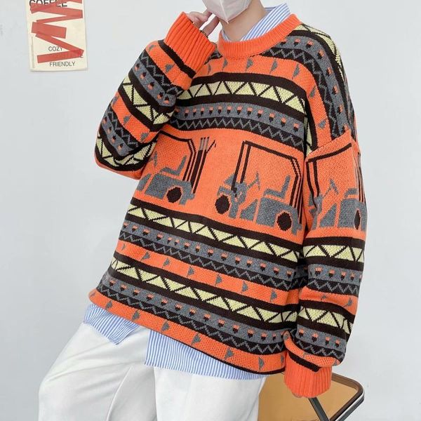 men's sweaters korean fashion winter knitted sweater men women casual long sleeve graphic couple outfit clothes pulover de hombre, White;black
men's sweaters korean fashion winter knitted sweater men women casual long sleeve graphic couple outfit clothes pulover de hombre, White;black