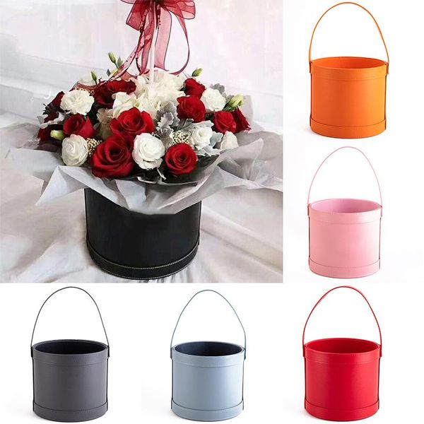 gift wrap 18x16cm round leather flowers wrapping boxes wedding party home storage box display decor flower arrangement
gift wrap 18x16cm round leather flowers wrapping boxes wedding party home storage box display decor flower arrangement