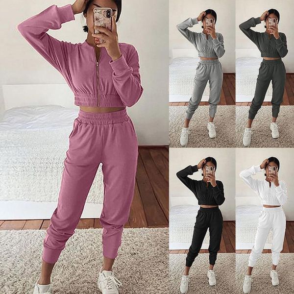women's two piece pants jacket suit solid pocket plush warm mid-length double-sided sets, White
women's two piece pants jacket suit solid pocket plush warm mid-length double-sided sets, White