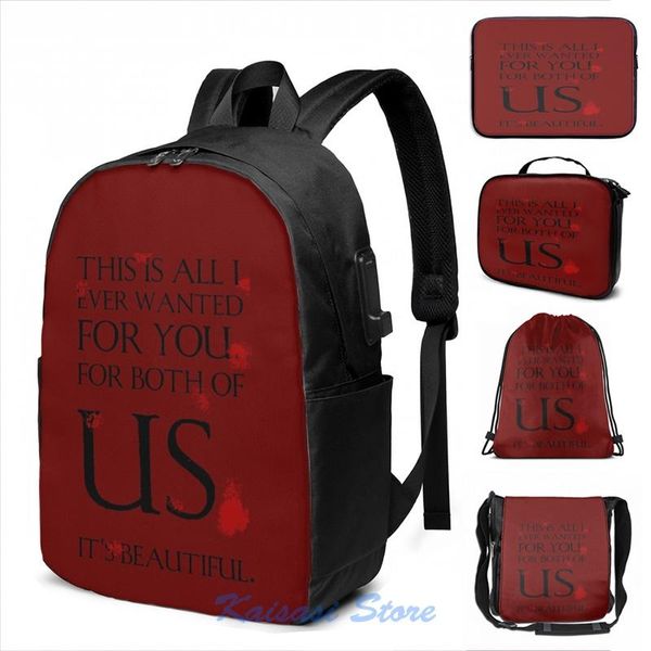 backpack funny graphic print it's beautiful, hannibal usb charge men school bags women cosmetic bag travel laptop
backpack funny graphic print it's beautiful, hannibal usb charge men school bags women cosmetic bag travel laptop