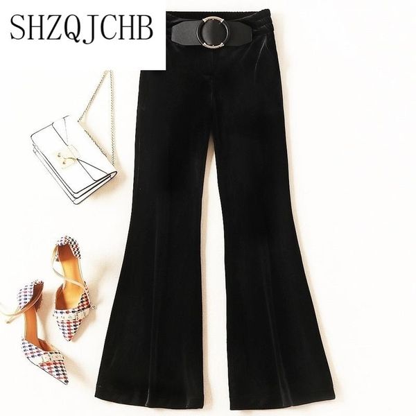 quality high fashion autumn winter women long flare pants elegant lady elastic waist solid velour office trousers women's & capris, Black;white
quality high fashion autumn winter women long flare pants elegant lady elastic waist solid velour office trousers women's & capris, Black;white