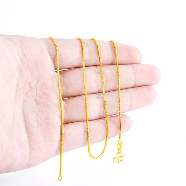 chains simple female 18k gold necklace water wave chain fine jewelry snake bone clavicle necklaces for women girlfriend birthday gifts, Silver
chains simple female 18k gold necklace water wave chain fine jewelry snake bone clavicle necklaces for women girlfriend birthday gifts, Silver