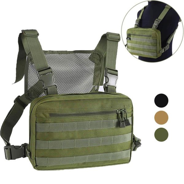 tactical chest bag hip hop streetwear pouch molle front pack vest backpack breathable mesh outdoor hunting military combat bags jackets, Camo;black
tactical chest bag hip hop streetwear pouch molle front pack vest backpack breathable mesh outdoor hunting military combat bags jackets, Camo;black