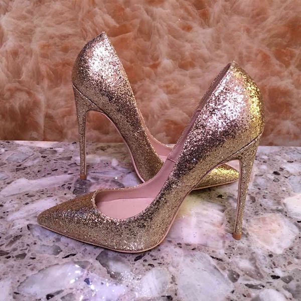 fashion women pumps gold glitter point toe high heels thin heel shoes genuine leather real po party 12cm 10cm, Black
fashion women pumps gold glitter point toe high heels thin heel shoes genuine leather real po party 12cm 10cm, Black