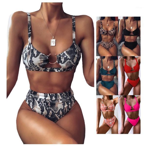 bikini push up high waist leopard snake print split womens swimwear summer 2021 women's, White;black
bikini push up high waist leopard snake print split womens swimwear summer 2021 women's, White;black