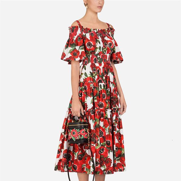 Large Size Sicilian Red Rose Summer Runway Women's Cut Out Shoulder Print Floral Sundress Holiday Party Long Dress, Black;gray
Large Size Sicilian Red Rose Summer Runway Women's Cut Out Shoulder Print Floral Sundress Holiday Party Long Dress, Black;gray