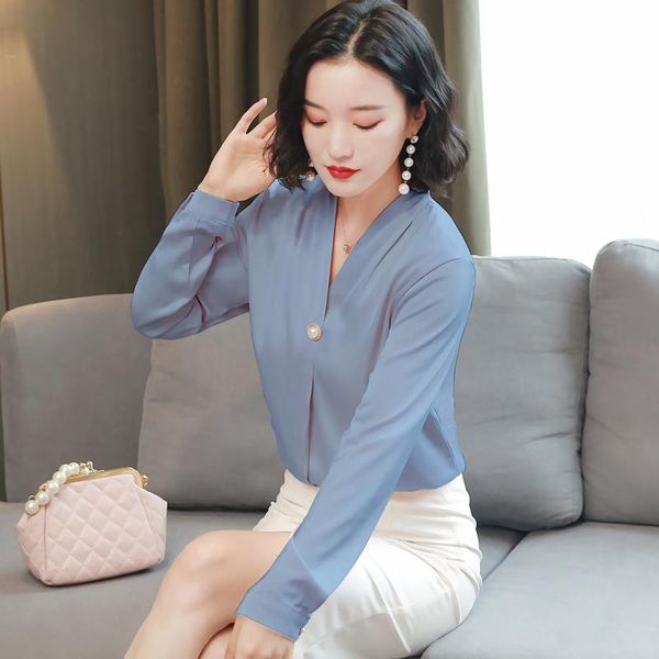 women's blouses & shirts chikichi 2021 spring and autumn korean fashion v-neck chiffon women plus size ladies long-sleeved loose satin, White
women's blouses & shirts chikichi 2021 spring and autumn korean fashion v-neck chiffon women plus size ladies long-sleeved loose satin, White