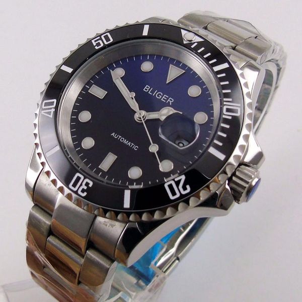 wristwatches sapphire crystal bliger 40mm gradient black blue date dial men's watch luminous marks miyota automatic movement, Slivery;brown
wristwatches sapphire crystal bliger 40mm gradient black blue date dial men's watch luminous marks miyota automatic movement, Slivery;brown