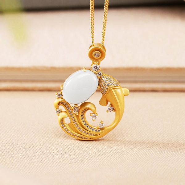 natural hetian jade carp pendant fish necklace 925 silver fashion jewelry chalcedony amulet gifts for women
natural hetian jade carp pendant fish necklace 925 silver fashion jewelry chalcedony amulet gifts for women