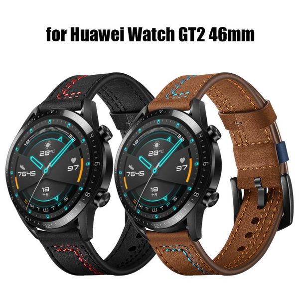watch bands leather strap for huawei gt2 smart 46mm watchbands wristbands replacement business elegant luxury sewing thread, Black;brown
watch bands leather strap for huawei gt2 smart 46mm watchbands wristbands replacement business elegant luxury sewing thread, Black;brown