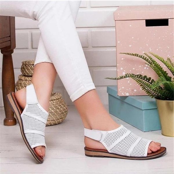 women summer flat sandals ladies ankle buckle pu leather shoes woman round hole peep toe casual fashion female 2021, Black
women summer flat sandals ladies ankle buckle pu leather shoes woman round hole peep toe casual fashion female 2021, Black