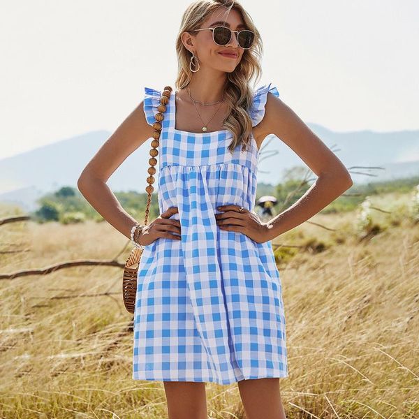 summer plaid cotton dress women sleeveless backless high waist loose dresses 2021 casual boho beach blue sundress vestidos, Black;gray
summer plaid cotton dress women sleeveless backless high waist loose dresses 2021 casual boho beach blue sundress vestidos, Black;gray