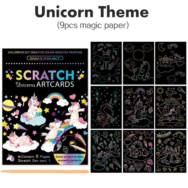 magic rainbow color scratch art painting paper card kit cartoon dinosaur unicorn drawing board kids make diy puzzle toys
magic rainbow color scratch art painting paper card kit cartoon dinosaur unicorn drawing board kids make diy puzzle toys