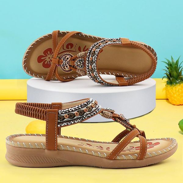 women's sandals fashion flower print sewing shoes rhinestone design summer soft paltform elastic band, Black
women's sandals fashion flower print sewing shoes rhinestone design summer soft paltform elastic band, Black