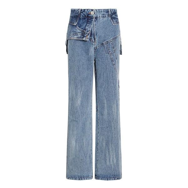 women's jeans 2021 niche design washed fashion loose wide leg casual pants women, Blue
women's jeans 2021 niche design washed fashion loose wide leg casual pants women, Blue