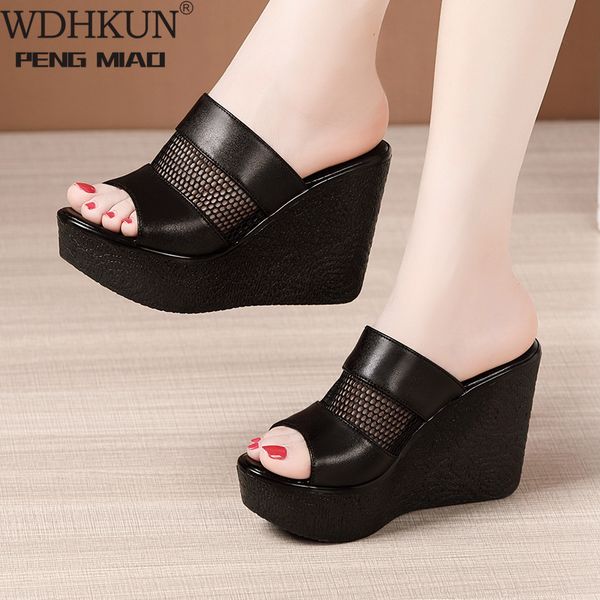 slippers plus size 32-43 high heels women wedding shoes summer cutout platform wedges slides ladies for office h8xy, Black
slippers plus size 32-43 high heels women wedding shoes summer cutout platform wedges slides ladies for office h8xy, Black