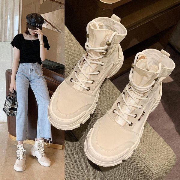 boots 2021 wild net red ins lace student thick-soled casual sports shoes high-women's, Black
boots 2021 wild net red ins lace student thick-soled casual sports shoes high-women's, Black