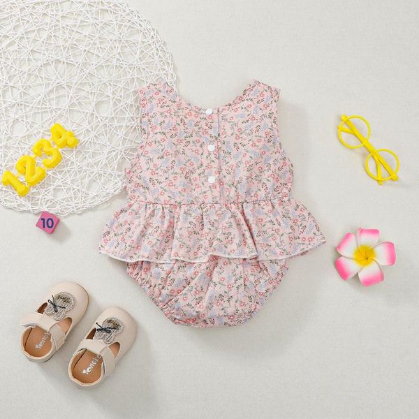 rompers baby girl floral printed romper round neck sleeveless skirt hem triangle jumpsuitssummer one-piece for 0-24m toddlers, Blue
rompers baby girl floral printed romper round neck sleeveless skirt hem triangle jumpsuitssummer one-piece for 0-24m toddlers, Blue