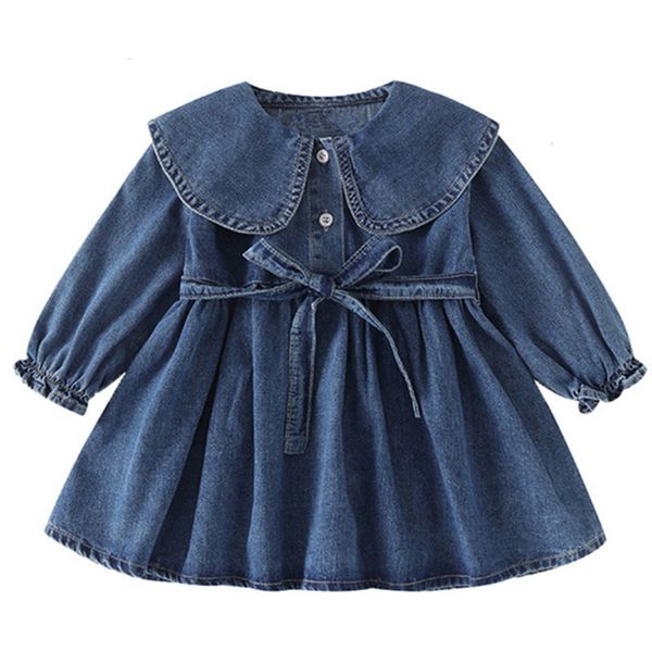 girl's dresses autumn toddler kids baby girls princess elegant lotus leaf collar denim party wedding dress children clothes c0223, Red;yellow
girl's dresses autumn toddler kids baby girls princess elegant lotus leaf collar denim party wedding dress children clothes c0223, Red;yellow