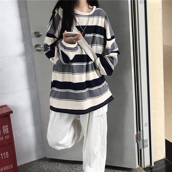women's t-shirt spring autumn long sleeve turtleneck o-neck t-shirts women harajuku striped tshirt korean casual tee shirt black 2021, White
women's t-shirt spring autumn long sleeve turtleneck o-neck t-shirts women harajuku striped tshirt korean casual tee shirt black 2021, White