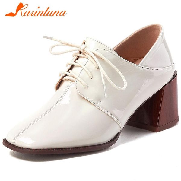 dress shoes karin fashion square toe pumps high hoof heels women retro brand patent leather, Black
dress shoes karin fashion square toe pumps high hoof heels women retro brand patent leather, Black