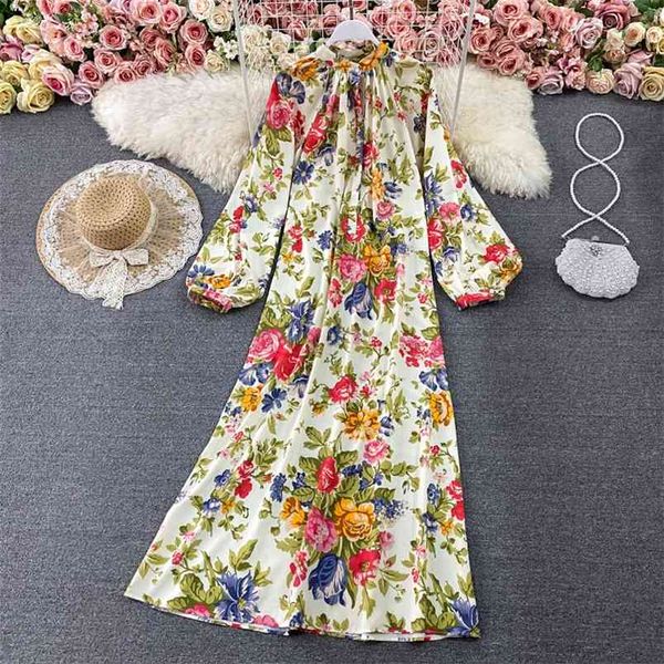 european american fashion wild retro floral print maxi vestidos female stand-up collar puff sleeve loose holiday dress gk443 210506, Black;gray
european american fashion wild retro floral print maxi vestidos female stand-up collar puff sleeve loose holiday dress gk443 210506, Black;gray