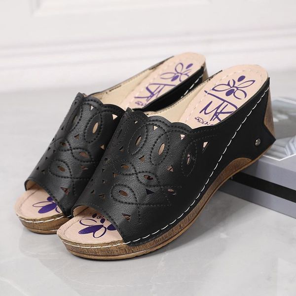 sandals women cut out wedge platform shoes fashion ethnic flat female slippers outdoor sandalias muje 2021, Black
sandals women cut out wedge platform shoes fashion ethnic flat female slippers outdoor sandalias muje 2021, Black