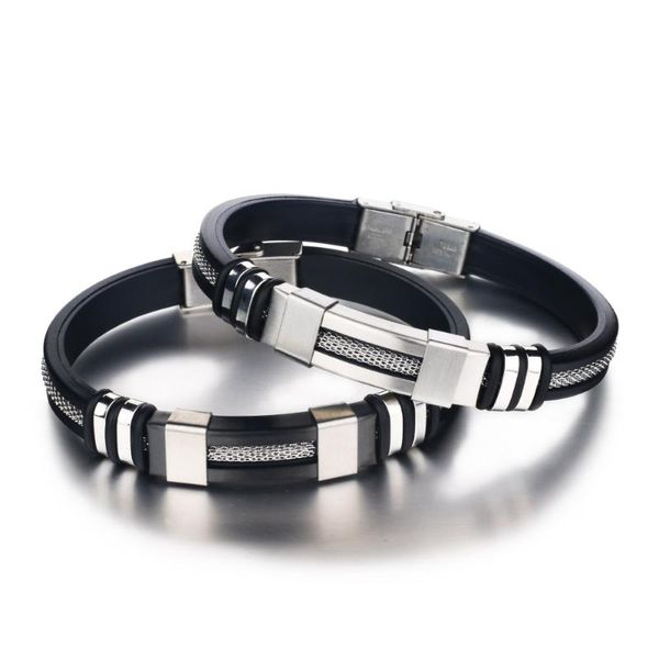 charm bracelets 2021 fashion jewelry stainless steel silicone bracelet men's retro titanium cuff popcorn chain adjustable, Golden;silver
charm bracelets 2021 fashion jewelry stainless steel silicone bracelet men's retro titanium cuff popcorn chain adjustable, Golden;silver