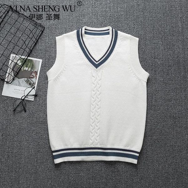 british korean high school girl sleeveless sweater vest uniforms v-neck japanese boys and girls students knitted clothing sets, White
british korean high school girl sleeveless sweater vest uniforms v-neck japanese boys and girls students knitted clothing sets, White