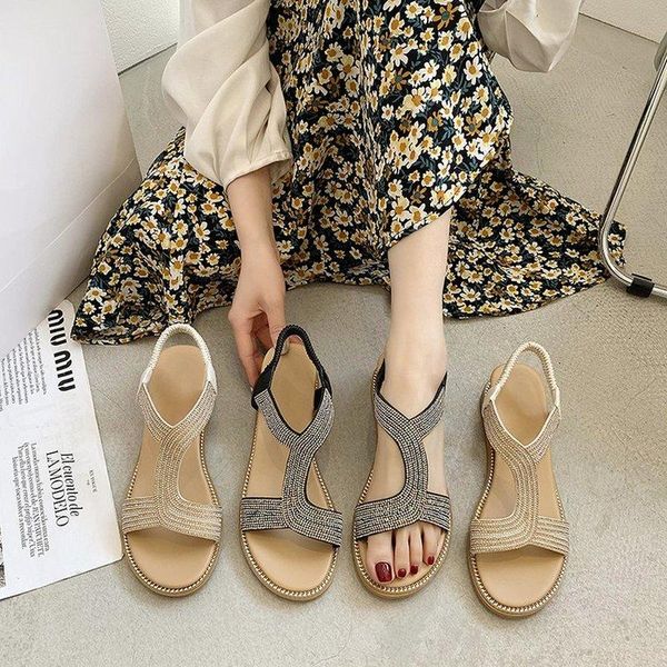 sandals summer woman 2021 casual flat shoes fashion handmade outdoor beach elastic band ladies low heels women, Black
sandals summer woman 2021 casual flat shoes fashion handmade outdoor beach elastic band ladies low heels women, Black