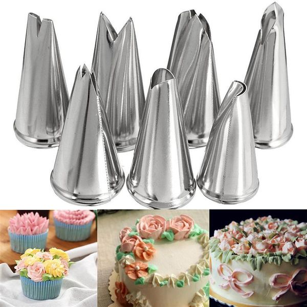 cake tools aomily 7pcs/set rose flower petal nozzles diy dessert cream decorating tips set stainless steel baking cupcake pastry tool
cake tools aomily 7pcs/set rose flower petal nozzles diy dessert cream decorating tips set stainless steel baking cupcake pastry tool