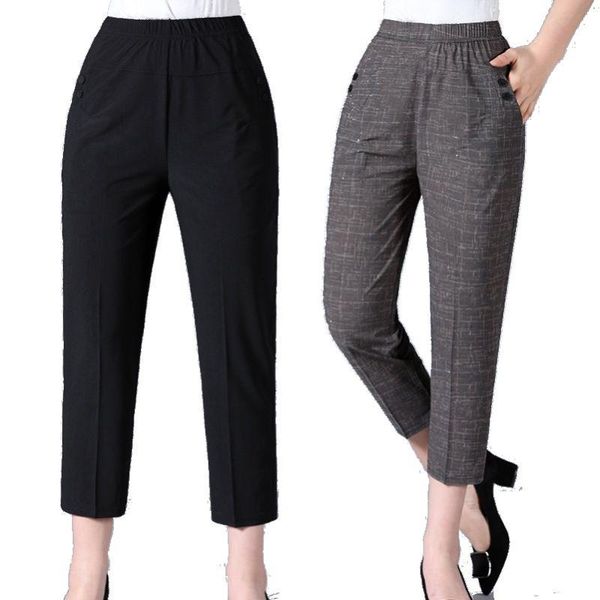 women's pants & capris 2021 summer middl aged women elastic waist casual straight plaid female trouser plus size clothing sweat pant st, Black;white
women's pants & capris 2021 summer middl aged women elastic waist casual straight plaid female trouser plus size clothing sweat pant st, Black;white