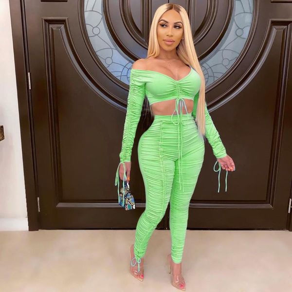 women's tracksuits 2021 summer two piece set women full sleeve pleated off shoulder strapless crop pencil pants suits matching sets, Gray
women's tracksuits 2021 summer two piece set women full sleeve pleated off shoulder strapless crop pencil pants suits matching sets, Gray