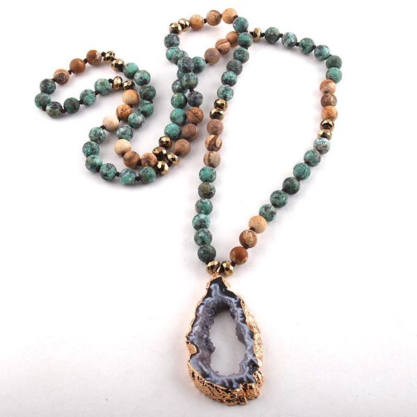 pendant necklaces moodpc fashion bohemian tribal jewelry stone long knotted irregular druzy d, Silver
pendant necklaces moodpc fashion bohemian tribal jewelry stone long knotted irregular druzy d, Silver
