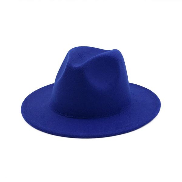 wide brim hats fedora hat men and women winter wedding jazz solid classical wool felt caps, Blue;gray
wide brim hats fedora hat men and women winter wedding jazz solid classical wool felt caps, Blue;gray