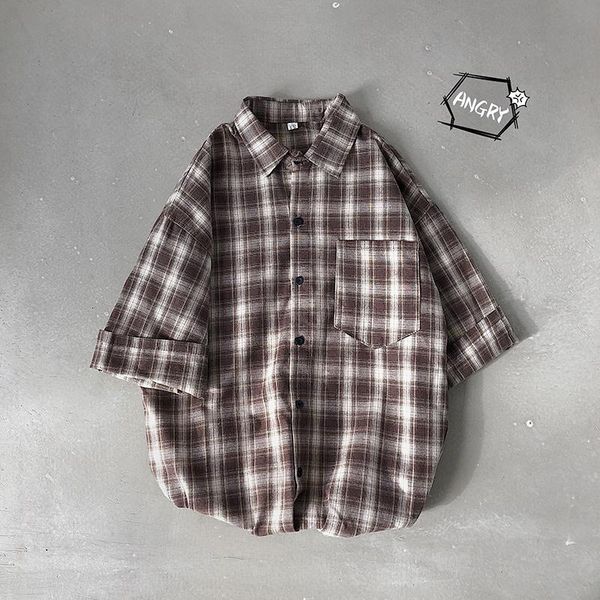 summer plaid shirt men fashion retro casual man streetwear trend wild hip hop loose short-sleeved male clothes men's shirts, White;black
summer plaid shirt men fashion retro casual man streetwear trend wild hip hop loose short-sleeved male clothes men's shirts, White;black