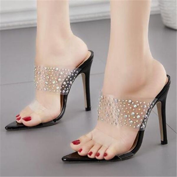 women sandals pvc slip on 11.5cm thin heels high pointed toe rivet shallow sandal shoes 2021 size 35-42 black
women sandals pvc slip on 11.5cm thin heels high pointed toe rivet shallow sandal shoes 2021 size 35-42 black