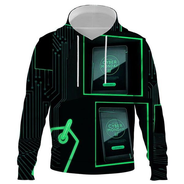 men's hoodies & sweatshirts digital electronics print funny outdoor casual hip hop mens clothe oversized hoodie streetwear, Black
men's hoodies & sweatshirts digital electronics print funny outdoor casual hip hop mens clothe oversized hoodie streetwear, Black