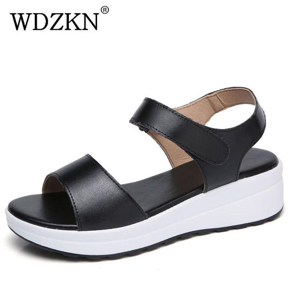 women wedges sandals genuine leather summer casual shoes concise peep toe ladies platform black white h050
women wedges sandals genuine leather summer casual shoes concise peep toe ladies platform black white h050