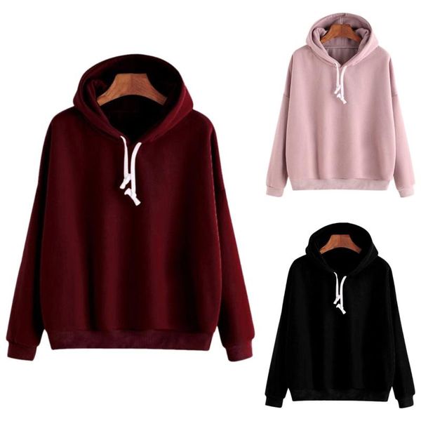 women's hoodies & sweatshirts 2021 women spring fashion all match solid color drawstring sweatshirt long sleeve harajuku female, Black
women's hoodies & sweatshirts 2021 women spring fashion all match solid color drawstring sweatshirt long sleeve harajuku female, Black