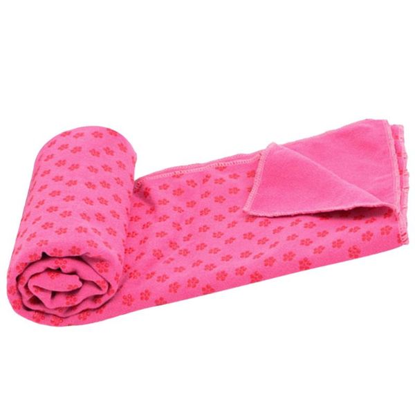 non yoga mat cover towel sport fitness exercise pilates blanket with mesh bag (rosy) mats