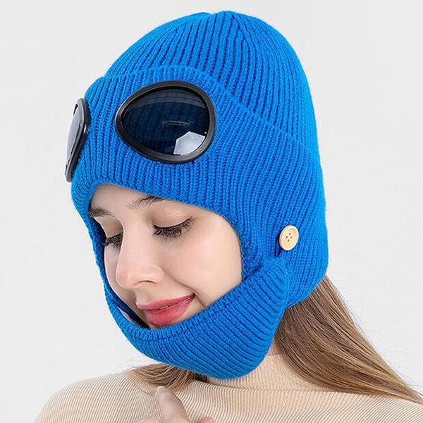 cycling caps & masks winter cold protection ski hat creative goggles knitted outdoor pilot glasses face cover integrated warm, Black
cycling caps & masks winter cold protection ski hat creative goggles knitted outdoor pilot glasses face cover integrated warm, Black